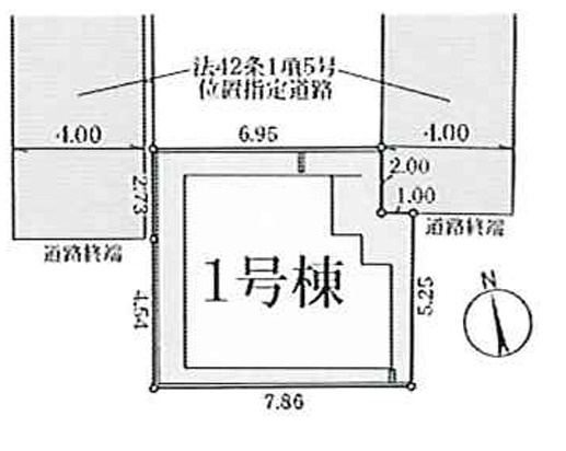 江戸川区東葛西５丁目新築戸建の区画図