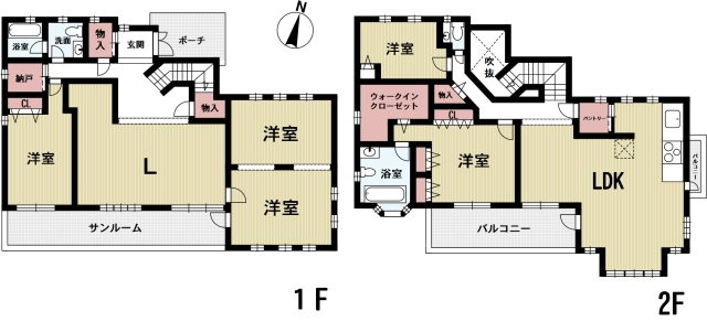 剣谷町戸建の間取り