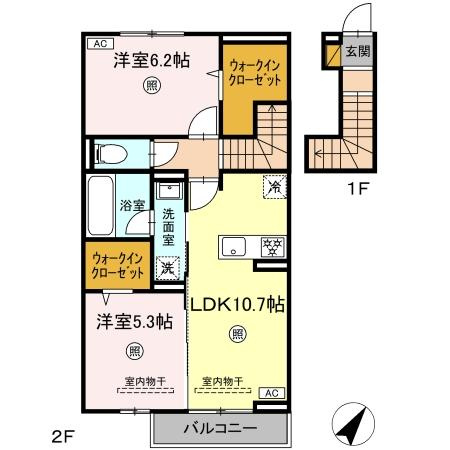 ヒルズ平泉　Ｄの間取り|間取図