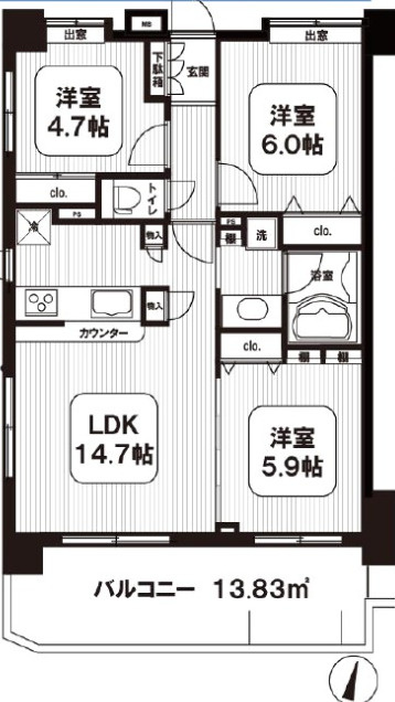 ネクステージ飛田給の間取り