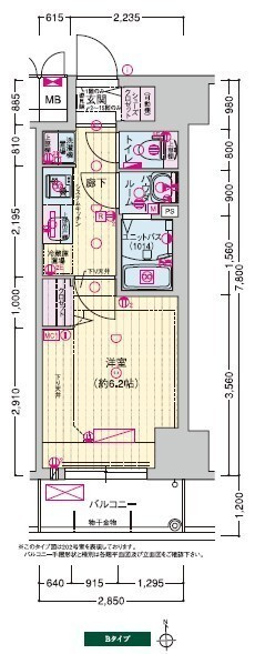 プレサンス天王寺デルニエの間取り|反転タイプの間取りになります。