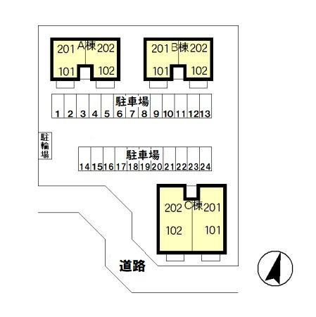 ロイヤルスクエア　Ｂの区画図|配置図