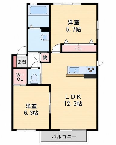 シャーメゾン宮の森の間取り|別号室タイプ
