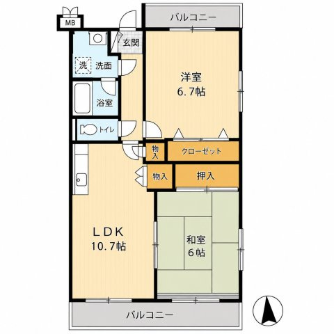 レジデンス原田の間取り|別号数タイプ