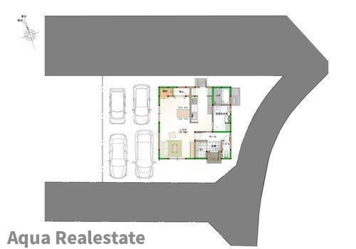 オール電化デザイナーズハウス高松市屋島中町建売②の区画図