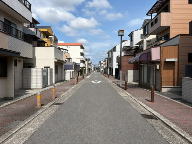 東住吉区鷹合1丁目の周辺|前面道路は幅員約8ｍと広く、車の出入りや通行もしやすい道路付けです。
