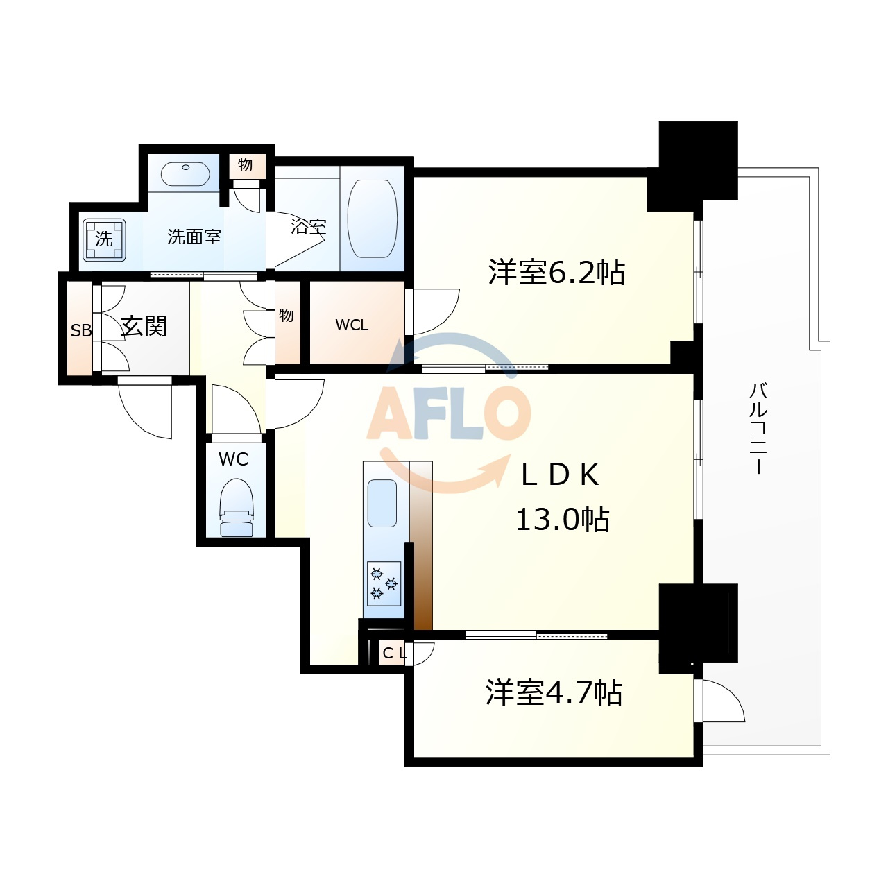 シエリアタワー大阪堀江　日吉小学校の間取り|シエリアタワー大阪堀江　間取り