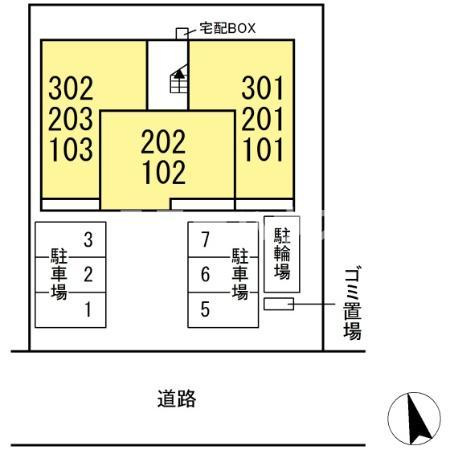 グランテージ海神Hの区画図