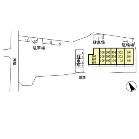 船橋市宮本８丁目のアパートの区画図