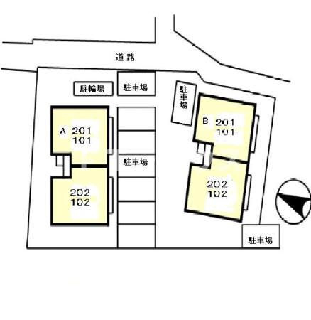 ＫＳ・セジュール Ａの区画図