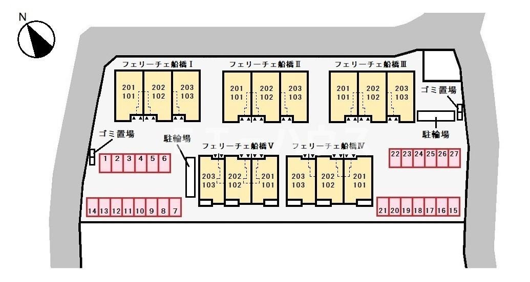 フェリーチェ船橋Ⅲの駐車場|駐車場