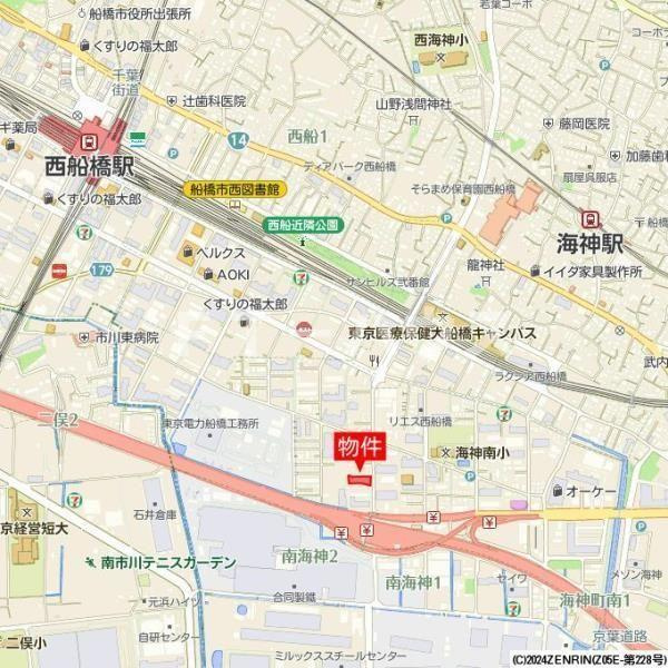 西船橋スクエアガーデンの地図