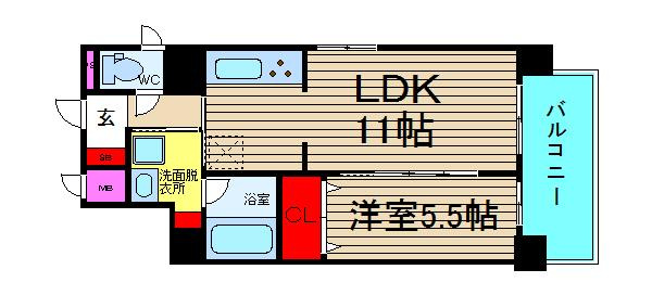 フェリーチェ難波の間取り