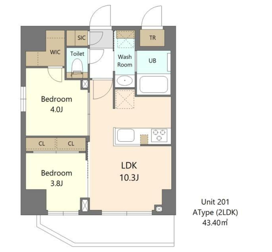 Ｓ－ＲＥＳＩＤＥＮＣＥ浅草ｃｌａｒｉｔｙの間取り