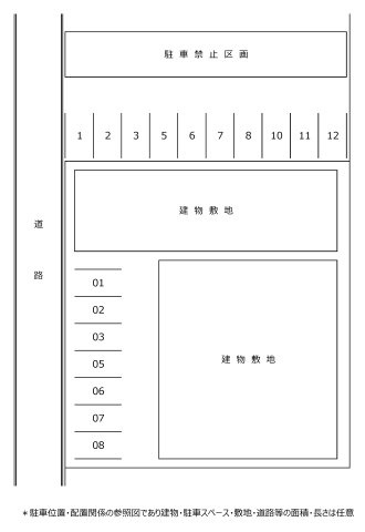 西城町１駐車場（No.03）の区画図|配置図