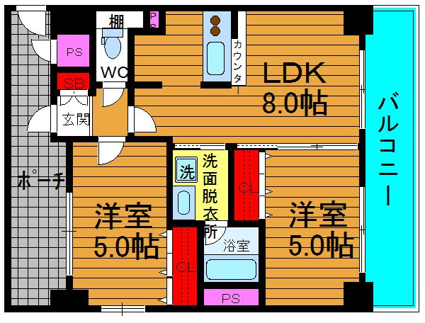エステムコート難波サウスプレイスⅢラパークの間取り