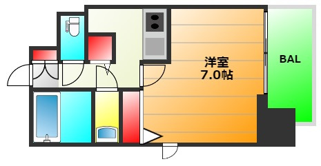 スワンズシティ北堀江の間取り