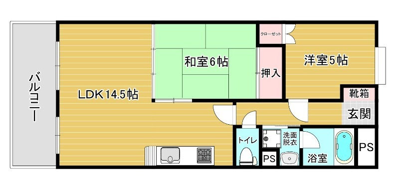 リファレンス箱崎の間取り|使いやすい間取りです。