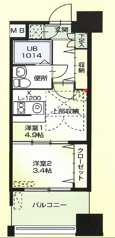 No.62　TOWERS AVANTGARDE博多の間取り|使いやすい間取りです。