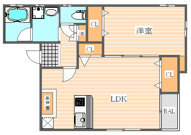 ジェンティーレ博多駅南1の間取り|使いやすい間取りです。