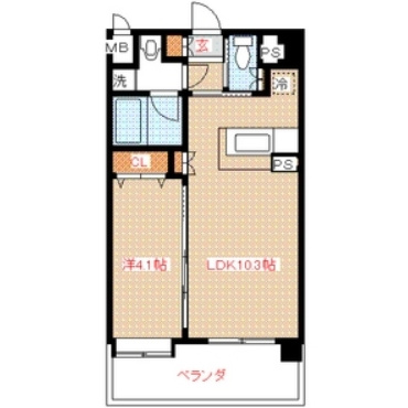 クリムゾン博多2の間取り|使いやすい間取りです。