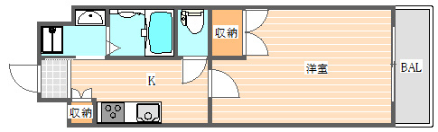 No.102 CLUB ORIENT(No.102 クラブオリエント)の間取り|使いやすい間取りです。