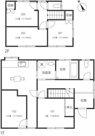【間取り】 | 71 クロス大崎1 | 




