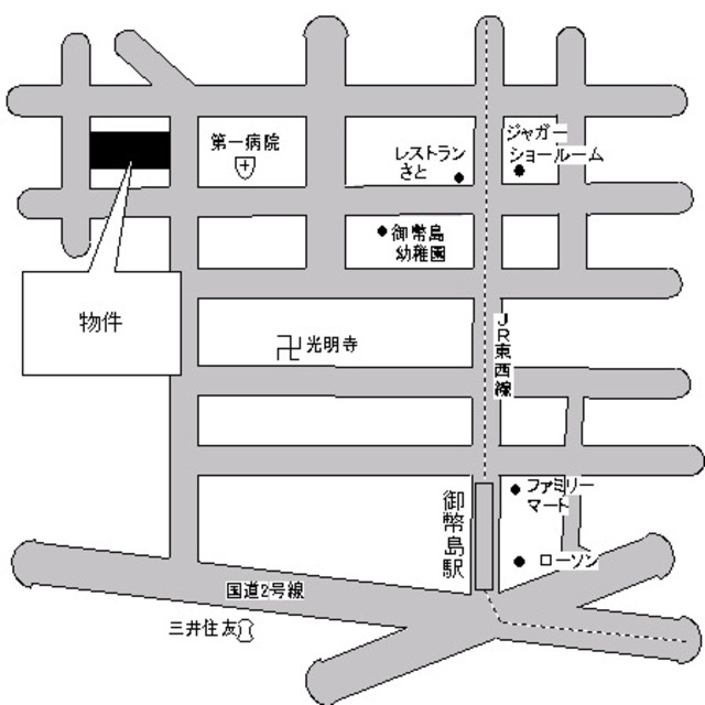 ボヌールみてじまの地図