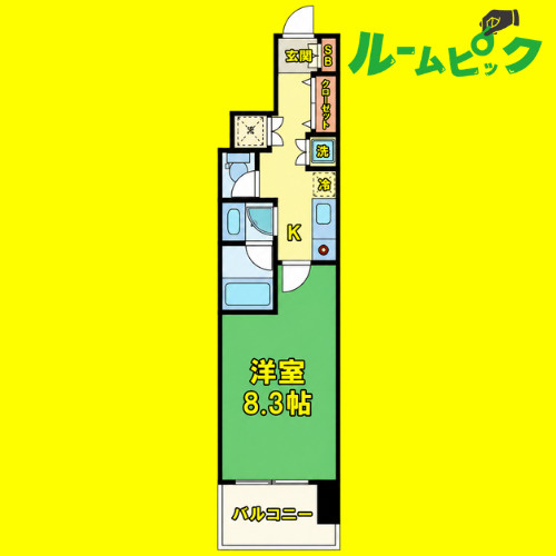 CASA+α名駅南　名古屋市賃貸　仲介手数料無料の間取り
