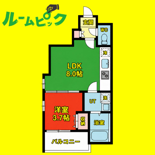 Cherim本陣大日町　名古屋市賃貸　仲介手数料無料の間取り