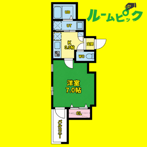 Cherim本陣大日町　名古屋市賃貸　仲介手数料無料の間取り