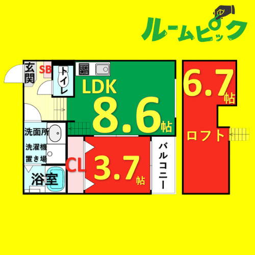 K-FOREST　名古屋市賃貸　仲介手数料無料の間取り