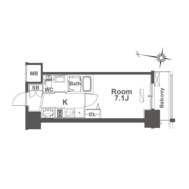 TLRレジデンス本町WESTの間取り