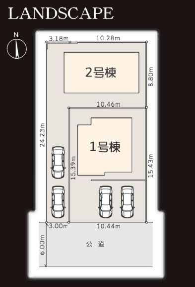 磯子区洋光台1丁目新築戸建て　2号棟の間取り|区画図「磯子区洋光台1丁目新築戸建て」