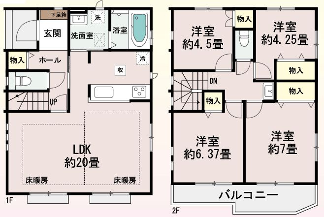 藤沢市亀井野新築戸建て　A号棟の間取り|間取図「藤沢市亀井野新築戸建て　A号棟」