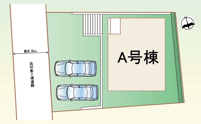 藤沢市亀井野新築戸建て　A号棟の区画図|区画図「藤沢市亀井野新築戸建て」