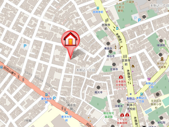 本駒込シティハイツの地図