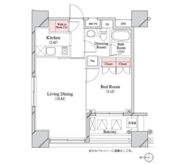 【間取り】 | パークキューブ八丁堀