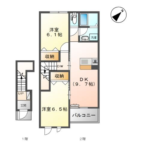 ＤｉｍｏａＨｏｕｓｅ．Ｋの間取り