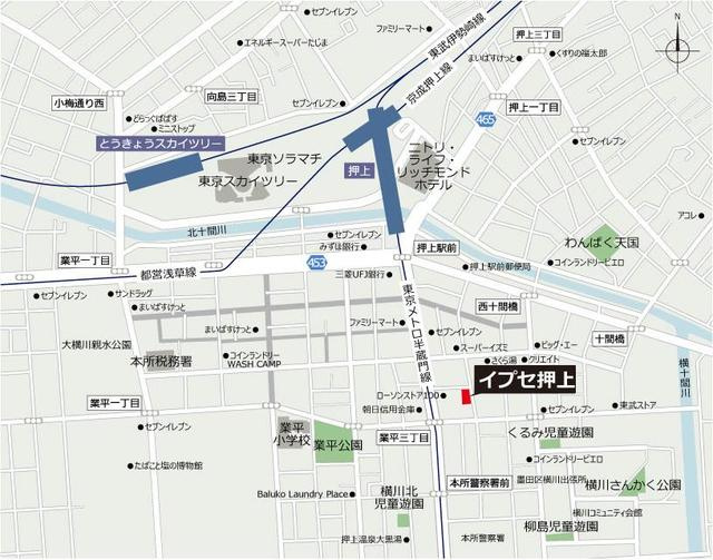 イプセ押上の地図