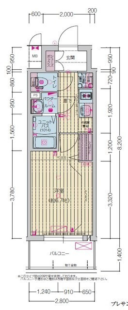 プレサンス上前津エレスタの間取り