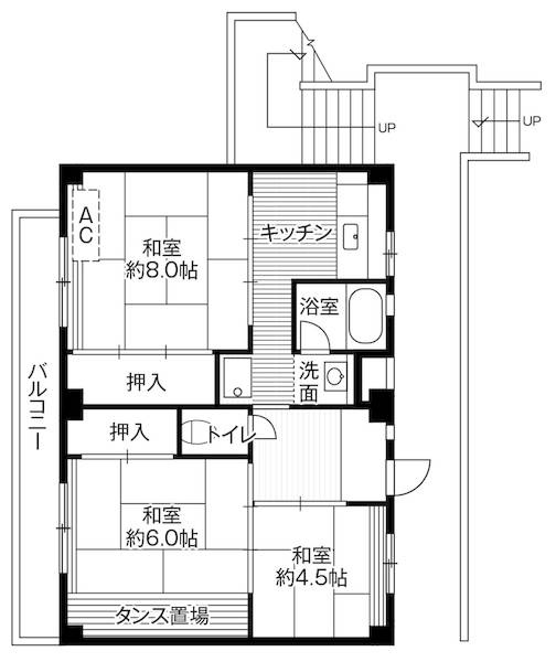 ビレッジハウス大谷6号棟の間取り