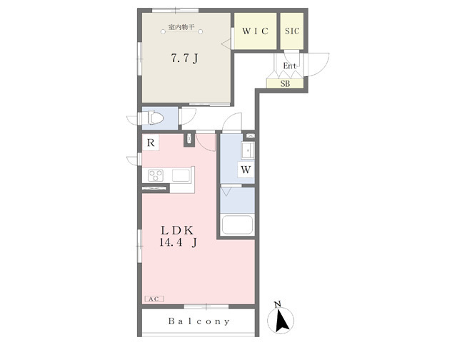 １Ｆ角部屋のお部屋です