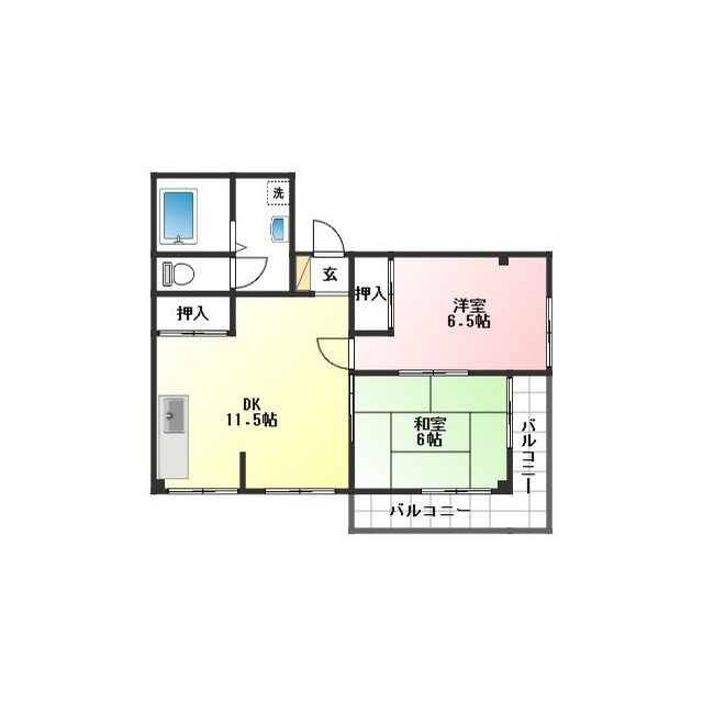 瑞穂市別府のアパートの間取り