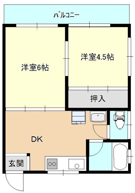 コーポラスＦの間取り