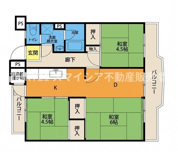 【間取り】 | 釈尊寺第一住宅2号棟