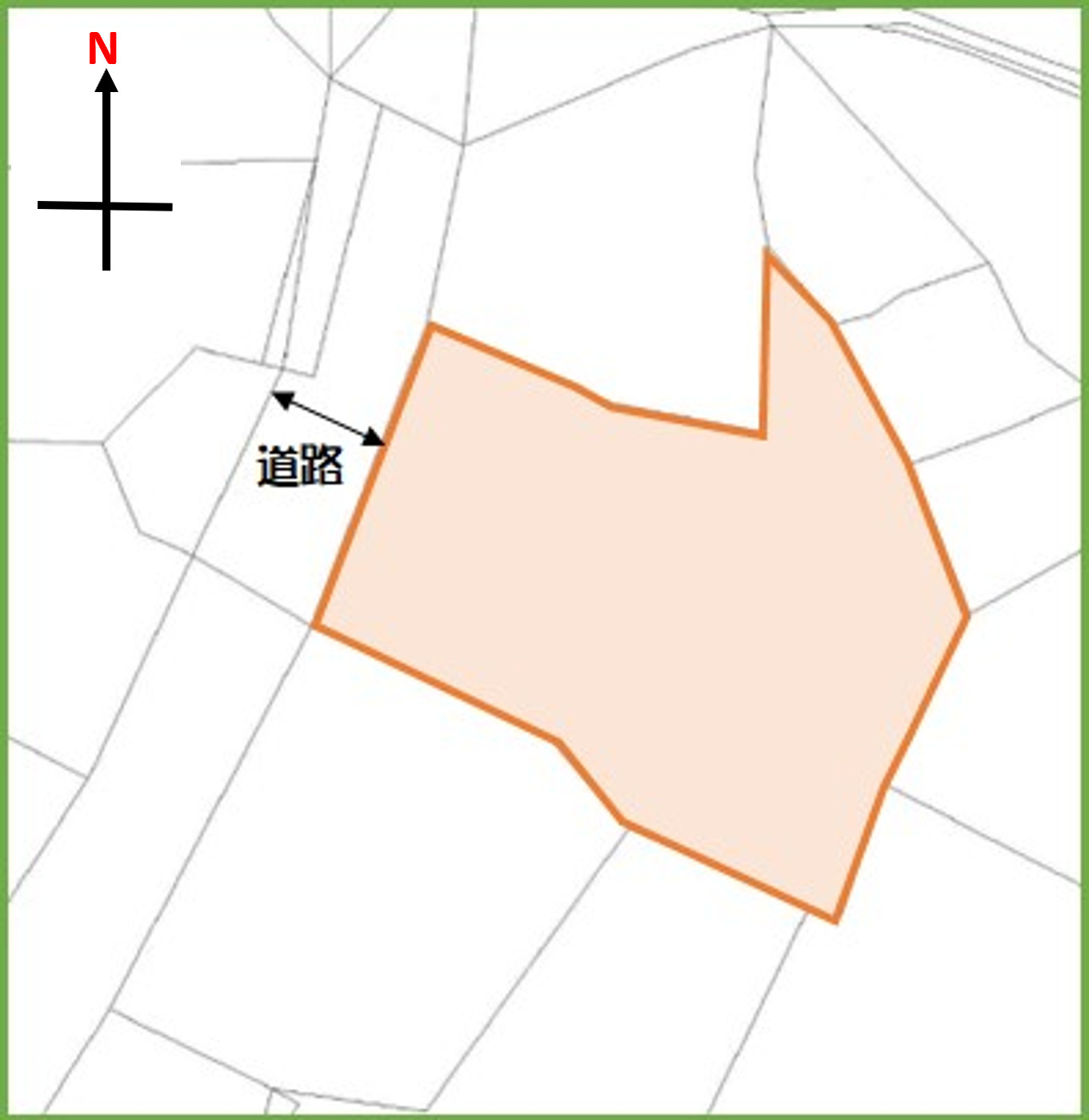 本部町北里の区画図