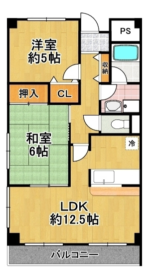 プロニティ江川の間取り|★カウンターキッチン付きの2LDK★