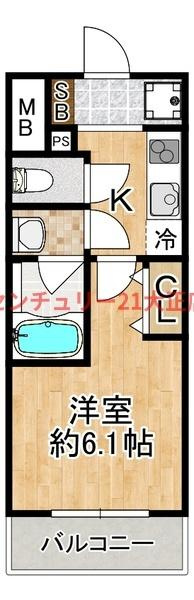 パークフラッツ弁天町駅前の間取り