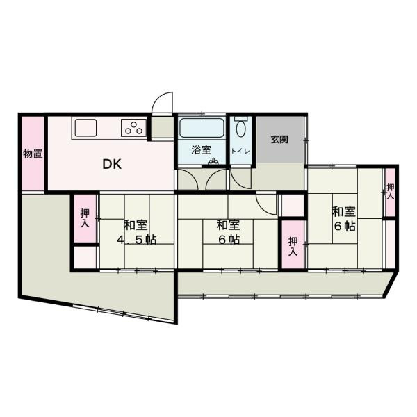 和歌山市塩屋２丁目　中古戸建の間取り